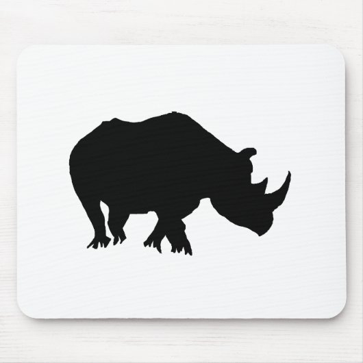 Tapis De Souris Silhouette de rhinocéros (Devant)