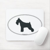 Tapis De Souris Silhouette de Schnauzer (Avec souris)