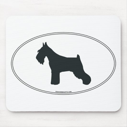 Tapis De Souris Silhouette de Schnauzer (Devant)