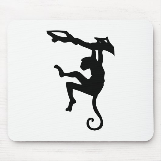 Tapis De Souris Silhouette de singe (Devant)