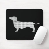 Tapis De Souris Silhouette de teckel de beaucoup (Avec souris)