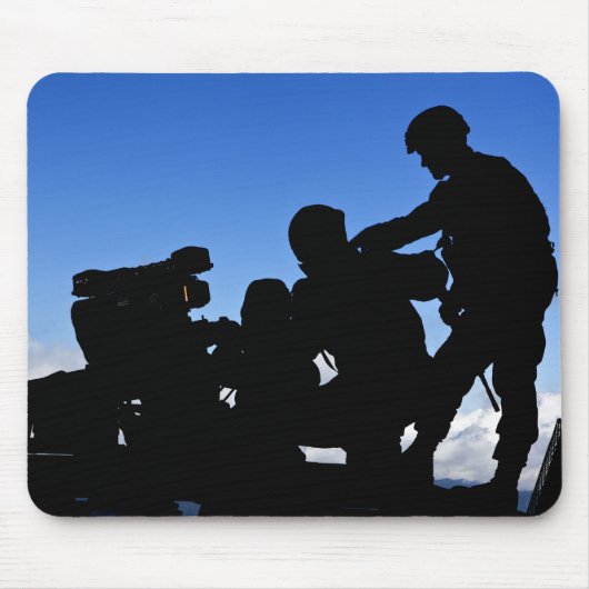 Tapis De Souris Silhouette des soldats (Devant)