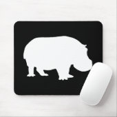 Tapis De Souris Silhouette d'hippopotame (Avec souris)