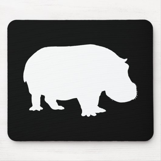 Tapis De Souris Silhouette d'hippopotame (Devant)