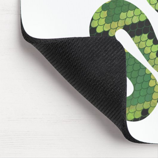Tapis De Souris Silhouette d'impression en noir et vert serpent (Coin)