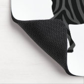 Tapis De Souris Silhouette d'impression noir et gris Zebra (Coin)