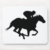 Tapis De Souris Silhouette du cheval de course (Devant)