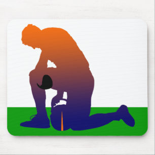Tapis De Souris silhouette du footballeur