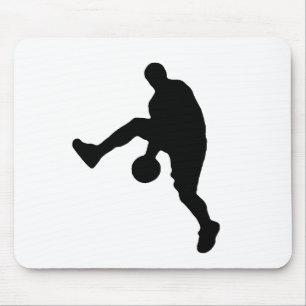 Tapis De Souris Silhouette du joueur de basket