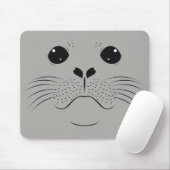 Tapis De Souris Silhouette du visage du phoque (Avec souris)