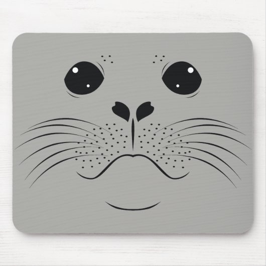 Tapis De Souris Silhouette du visage du phoque (Devant)