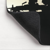 Tapis De Souris Silhouette d'un Squad mitrailleur automatique d'ar (Coin)