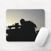 Tapis De Souris Silhouette d'un Squad mitrailleur automatique d'ar (Avec souris)