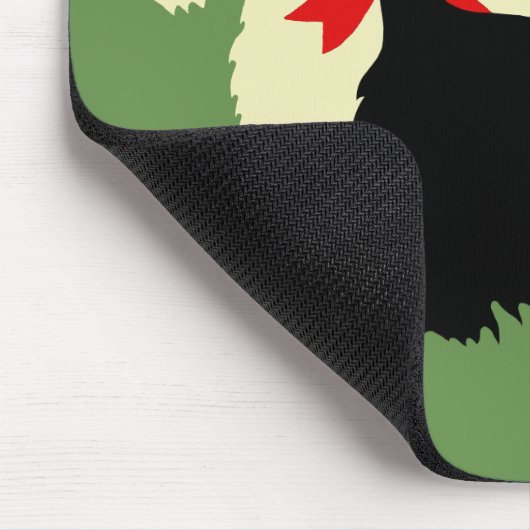 Tapis De Souris Silhouette écossaise Terrier/terriers, vert île (Coin)