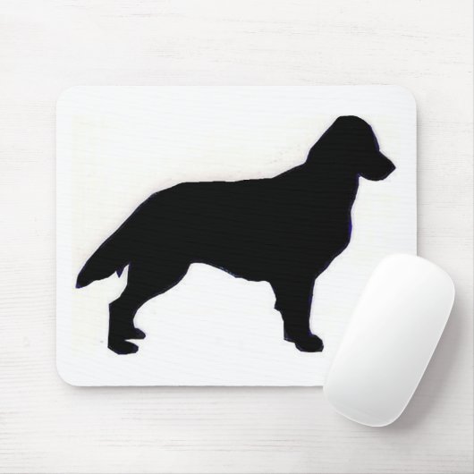 Tapis De Souris silhouette enduite plate de chien d'arrêt (Avec souris)