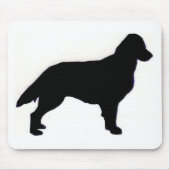 Tapis De Souris silhouette enduite plate de chien d'arrêt (Devant)