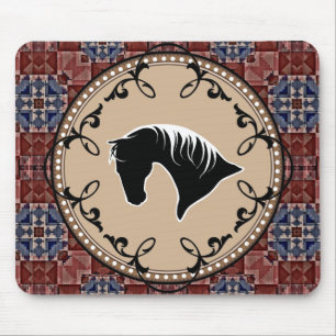 Tapis De Souris Silhouette Filligree Mousepad de cheval de