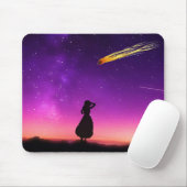 Tapis De Souris Silhouette Girl Watches (Avec souris)