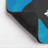 Tapis De Souris Silhouette main Billy Chèvre bleu (Coin)