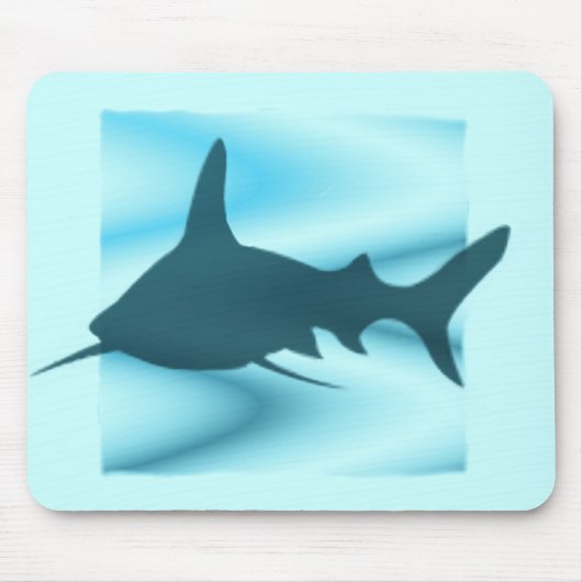Tapis De Souris Silhouette Mousepad de requin (Devant)