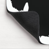 Tapis De Souris Silhouette noire de Terrier écossais, chien écossa (Coin)