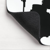 Tapis De Souris Silhouette noire et blanche de kit de tambour - (Coin)