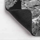 Tapis De Souris Silhouette noire et blanche de patins (Coin)