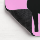 Tapis De Souris Silhouette rose noire de licorne (Coin)