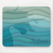Tapis De Souris Silhouette Unicorne (ondulée) (Devant)