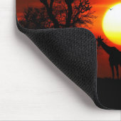 Tapis De Souris Silhouettes africaines d'animal de coucher du (Coin)