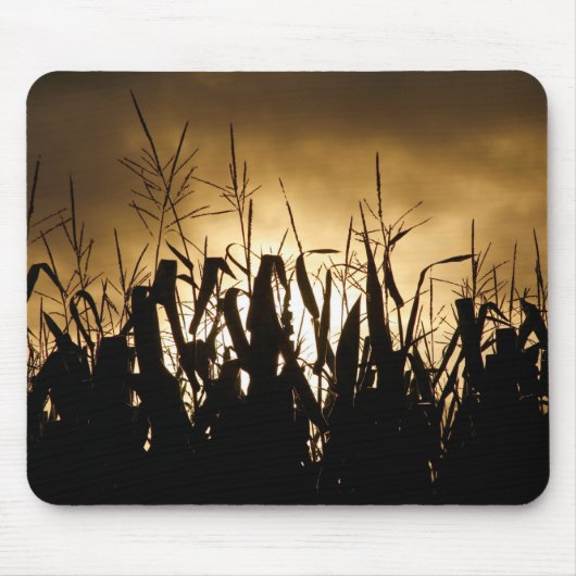 Tapis De Souris Silhouettes de champ de maïs (Devant)