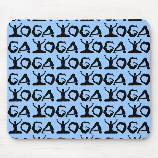 Tapis De Souris Silhouettes de yoga (Devant)
