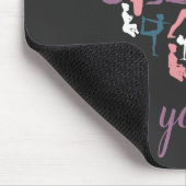 Tapis De Souris Silhouettes de Yoga Love (Coin)