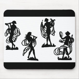 Tapis De Souris silhouettes grecques antiques des Muses