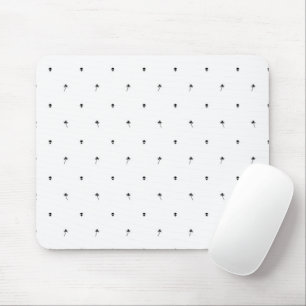 Tapis De Souris Silhouettes noires de cocotiers et d'extraterrestr