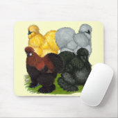 Tapis De Souris Silkies : Coqs assortis (Avec souris)