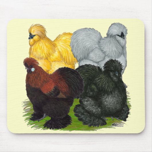 Tapis De Souris Silkies : Coqs assortis (Devant)
