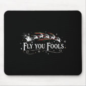 Tapis De Souris Silly Fly You Fools Santa Reindeer Funny Holiday C (Devant)