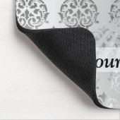 Tapis De Souris Silver gray damask (Coin)