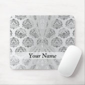 Tapis De Souris Silver gray damask (Avec souris)