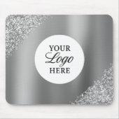 Tapis De Souris Silver Logo Business Professional Sparkle Glitter (Devant)
