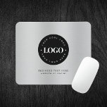Tapis De Souris Silver Metallic Grey Ajouter Entreprise Logo Perso<br><div class="desc">Faites la promotion de votre marque grâce à ce pavé de souris gris métallique argenté, qui offre de l'espace pour ajouter votre logo personnalisé, votre texte, votre site Web ou vos médias sociaux. Un design épuré et minimaliste idéal pour les bureaux d'entreprise, les événements promotionnels ou les cadeaux de clients....</div>