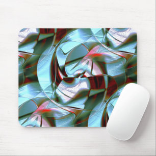 Tapis De Souris Silver mint in abstract shapes and grainy texture