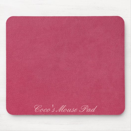 Tapis De Souris Simili cuir rose (Devant)