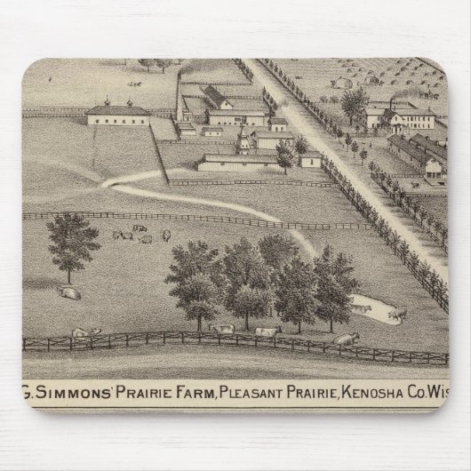 Tapis De Souris Simmon's Prairie Farm, Kenosha Water Cure (Devant)