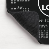 Tapis De Souris Simple 2021 Calendar Business Logo on Black (Coin)