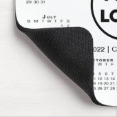 Tapis De Souris Simple 2022 Calendrier Business Company Logo Blanc (Coin)