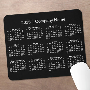 Tapis De Souris Simple 2025 Calendrier Nom de l'entreprise sur Noi
