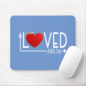 Tapis De Souris Simple amour Bible Verse Valentine | Mousepad (Avec souris)
