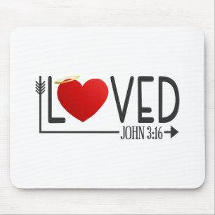 Tapis De Souris Simple amour Bible Verse Valentine   Mousepad